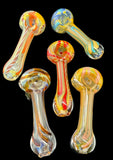 SMALL CLEAR SPIRAL STRIPED GLASS PIPE -4278