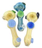 FLOWERS GLASS SMOKING TOBACCO PIPE -4281