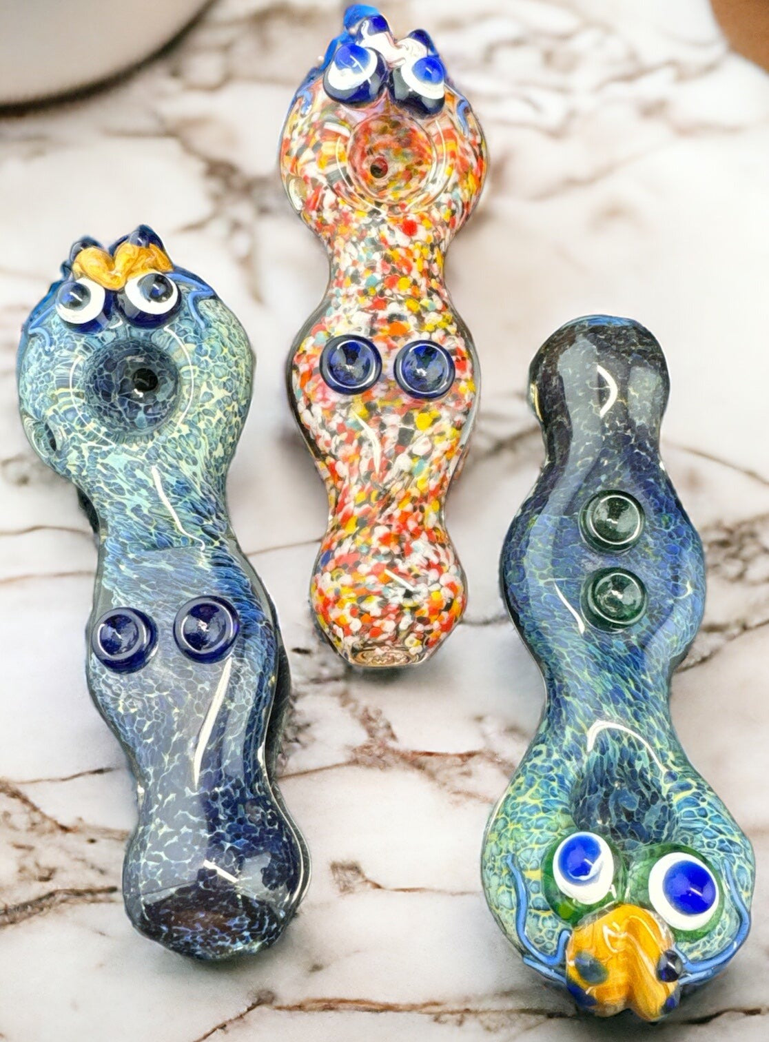 5" Distinctive Tobacco Glass Pipes, Hand-Blown Glass Artistry for Connoisseurs, Collectible Glass Pipe, Unique Smoking Devices, Artisan Pipe -4287