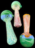 Glass Pipe 4", Glass Pipes for Smoking, Mini Glass Pipe, Blown Glass Pipe, Aqua Blue and Violet or Slim Colors-4089