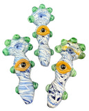 Luminous Eyes Glass Smoking Tobacco Pipe  - 4296