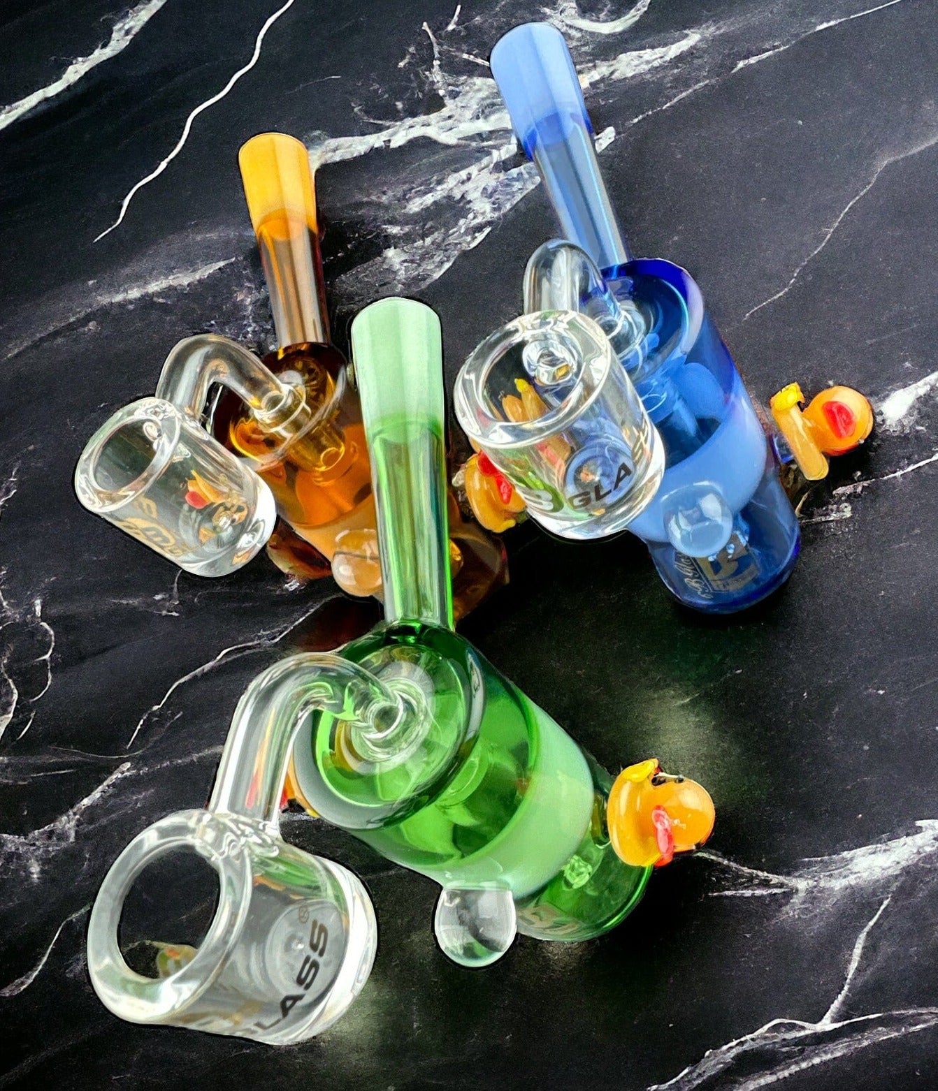 New Mini Glass Colorful Smoking Glass Water Pipe  -2023B52